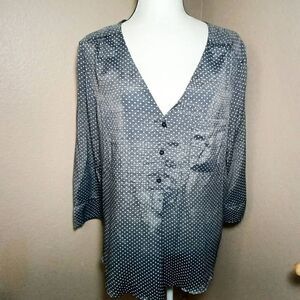 Fred David woman's tunic- blouse top Size XL